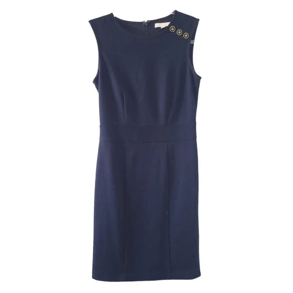 Banana Republic Sheath Dress Size 0 Sleeveless Black Jackie O Style Career Dress